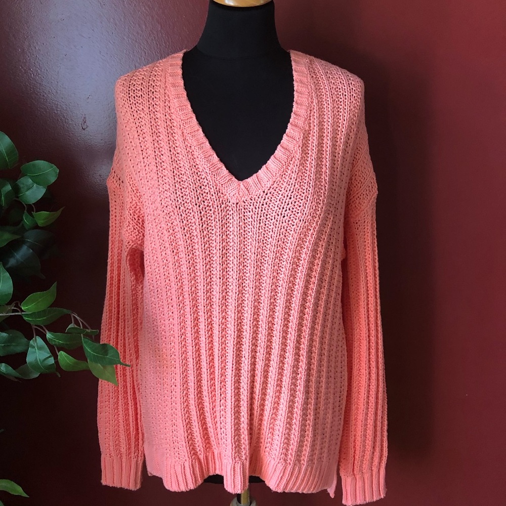 NWT Lucky Brand |‎ Peach Knit Sweater Size Xsmall